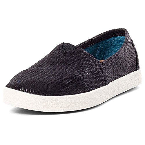 TOMS Black Coated Canvas Womens Classic 10006322 (Size: 8)