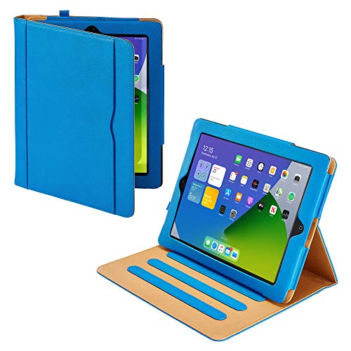 S-Tech Case for iPad Pro 9.7" 2016 Model Soft Leather Wallet Pocket Smart Cover Magnetic Wallet with Sleep / Wake Feature for Apple iPad Pro A1673 A1674 A1675 (Blue)