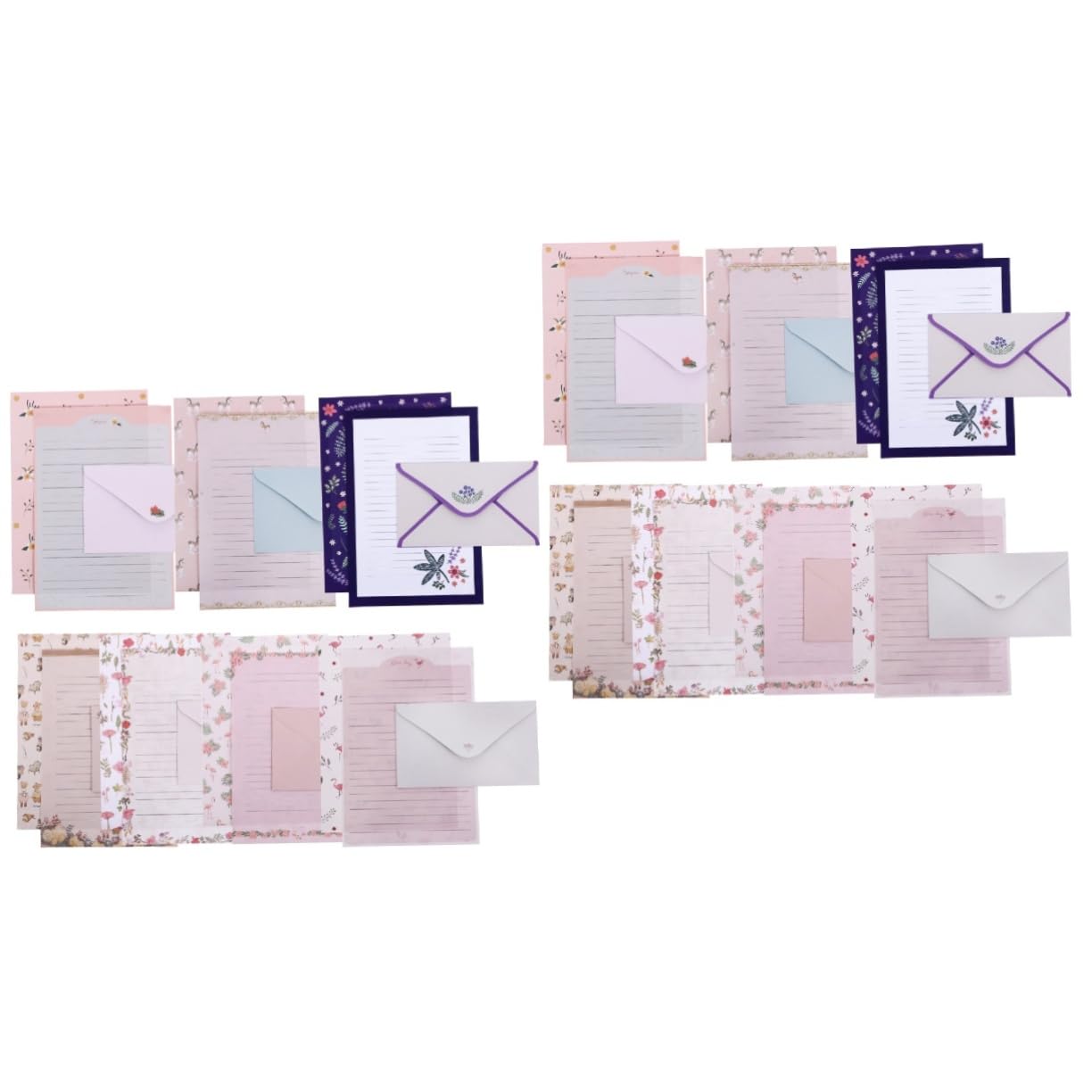 16 Sets Animal Envelope Letterhead Writing Paper with Envelope Flower Letter Paper and Envelope Envelopes for Presents Japanese Stationery Chinese Style Envelope Sleeve A5