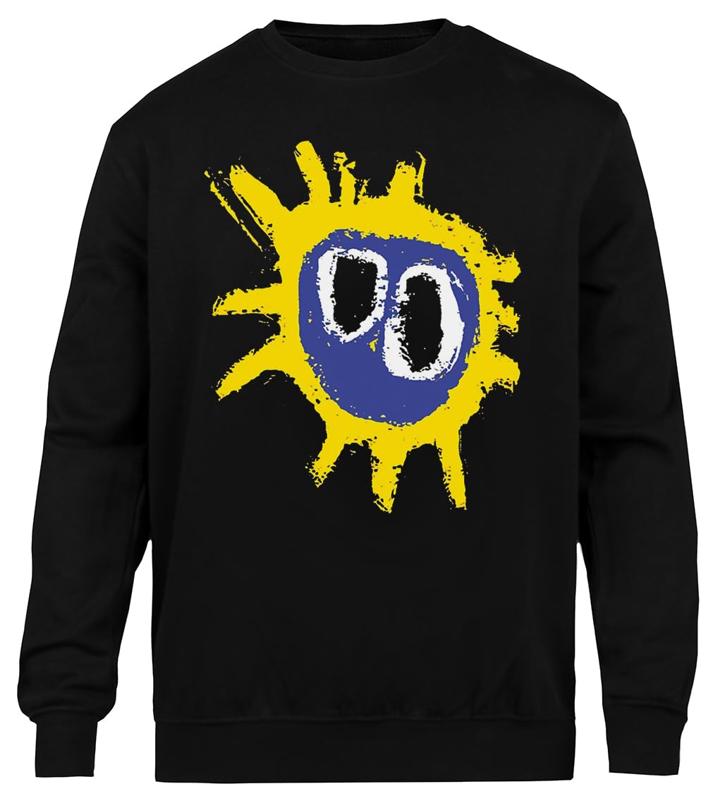 Screamadelica Schwarzes Unisex-Sweatshirt, Umweltfreundlich, Mit Rundhalsausschnitt