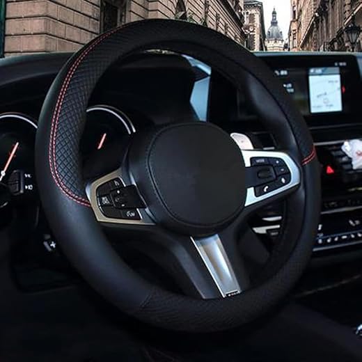 Microfiber Leather Steering Wheel Cover 15 inch