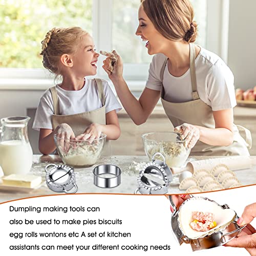 Stampo per Ravioli Dumpling,4 Pezzi Acciaio Inox