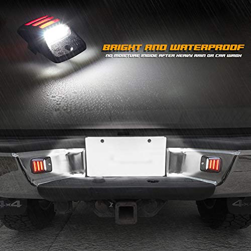 Image of LED License Plate Lights with Red OLED Neon Tube Compatible with Tacoma 2005 to 2015, Tundra 2000 to 2013