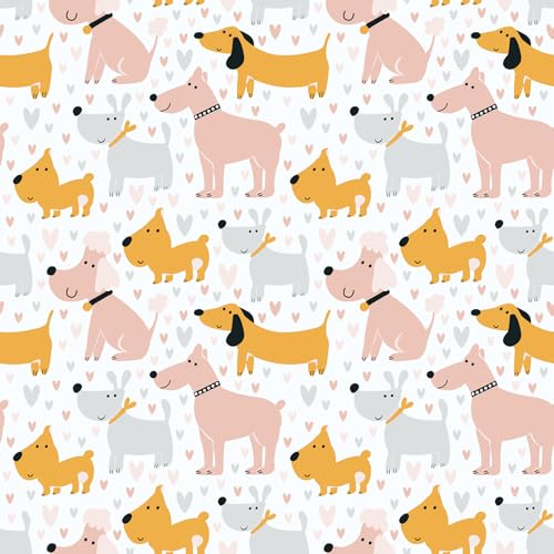 CHIHUT 17.7”x100” Peel & Stick Dog Wallpaper for Kids Rooms
