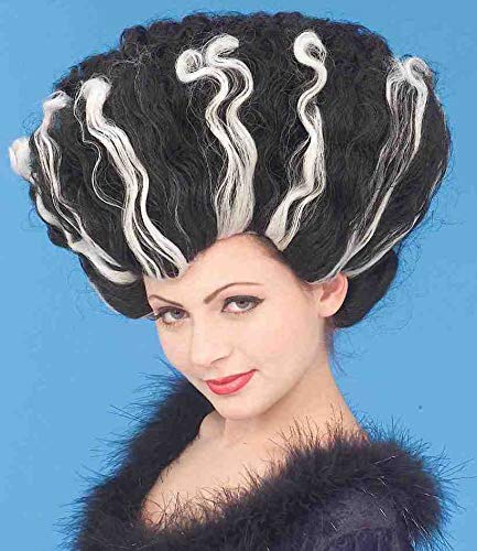 Peruca feminina de luxo da Forum Novelties Monster Bride, Preto/branco, tamanho nico