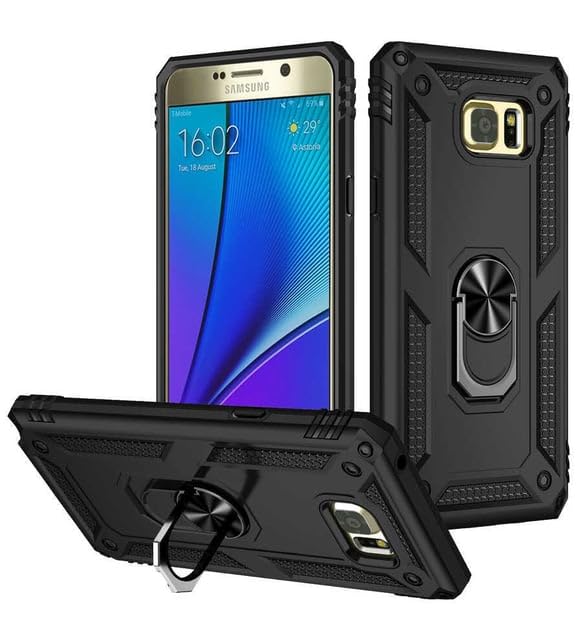 ConnectPoint Case Robotic Shock Proof Thunder Case, Dual Layer Hybrid Armor Back Cover Case with Kickstand for Samsung Galaxy Note 5 - Black (B0DG31BD2N) Amazon Price History, Amazon Price Tracker