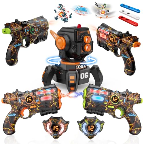 VATOS Rechargeable Infrared Laser Tag Set with Projector, 2 Players Toy Gun of Projector with Digital LED Score Display, 2.4GHz Real-time Data SYNC, Perfect Family Activity Toy for Kids,Teens,Adults by VATOS - Used condition - US$58.81