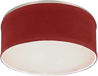 Dolan Designs Drum Ceiling Trim for Recessed Lights with Red Shade