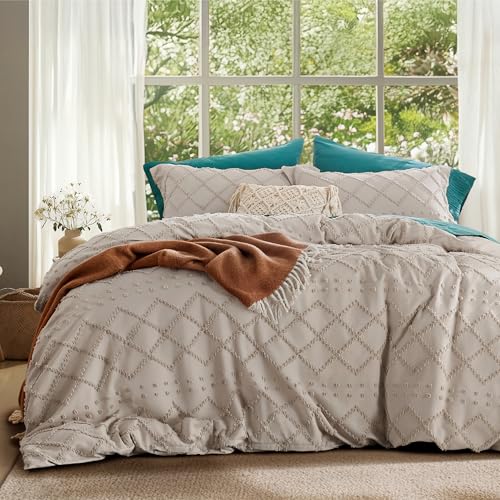 Bedsure Boho Linen Duvet Cover Set 80