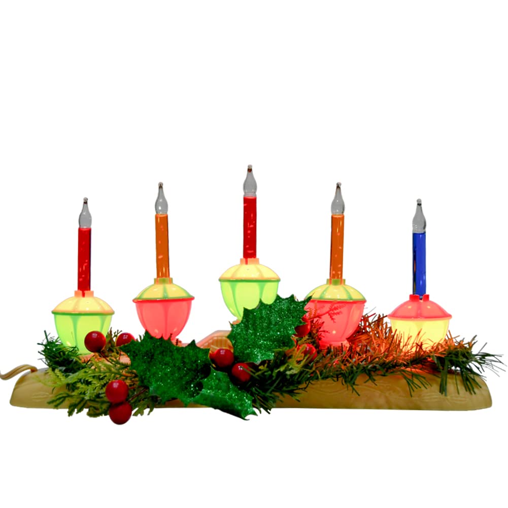 GOOTHY 5 Light Bubble Candle Lamp, Plug in Christmas Electric Window Candles