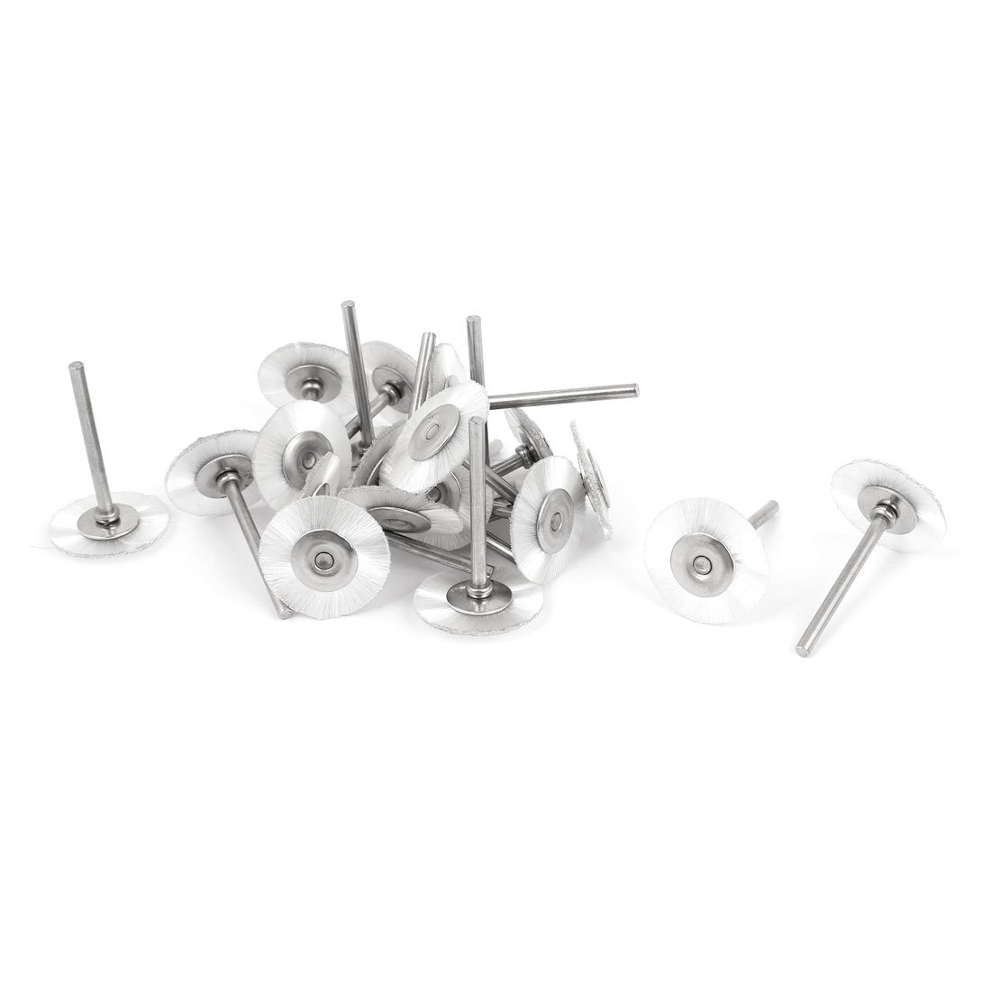 Uxcell White Sourcing Map 25Mm Dia Nylon Wheel Rotary Brushes Buffing Polishing Tool 20Pcs