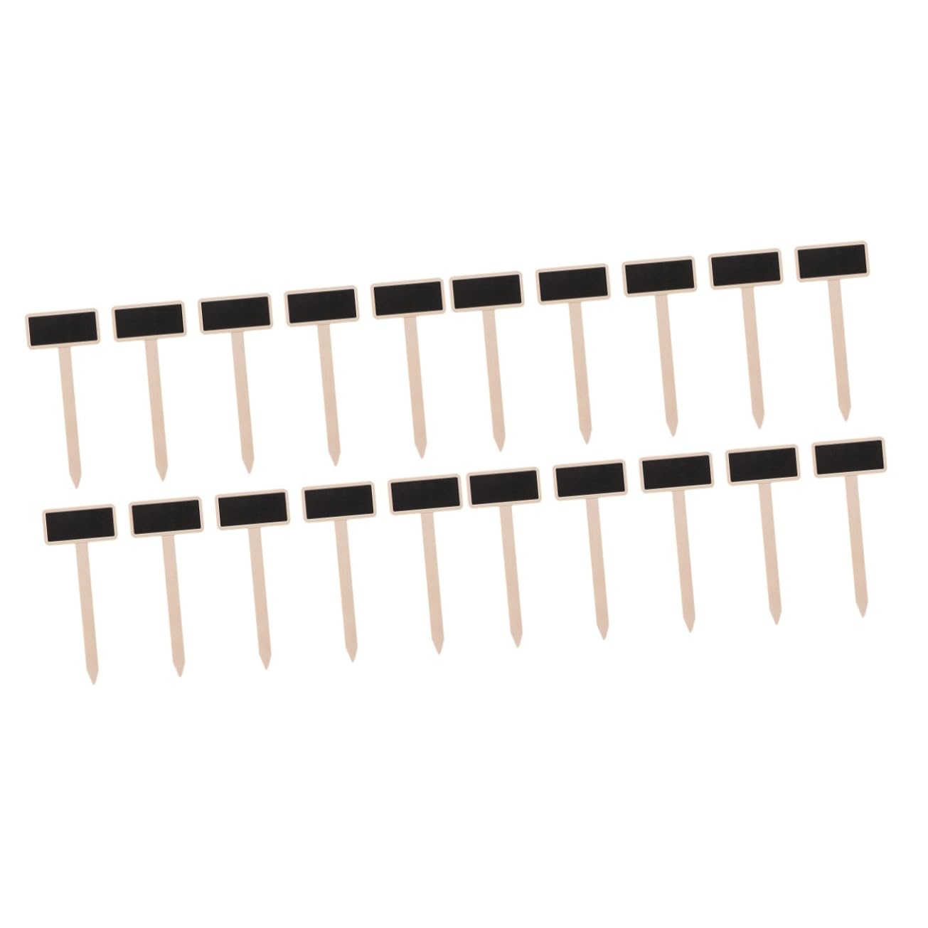 Homoyoyo 2sets 40pcs Mini Wooden Chalkboard Tags for Garden Decoration Creative Plant Labels Poplar Plywood for Home Flower Pot Messages 40pcs*2