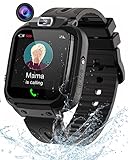 Kesasohe Montre GPS Étanche Intelligente Enfans Mobile LBS Anti-Perte de Traqueur Montre Connectée Enfant Fille Garçon,SOS Téléphone Caméra Smartwatch Cadeau
