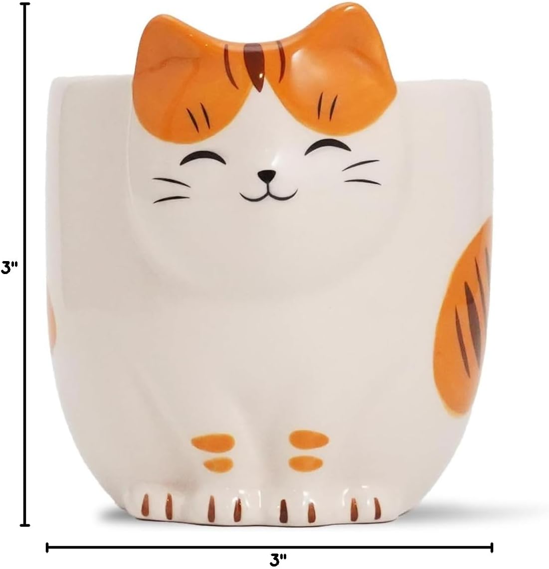 Cute Cat Design Mino Ware Japanese Mug - Perfect for Coffee, Tea, and Soup - Dishwasher and Microwave Safe - Ideal Gift for Cat Lovers