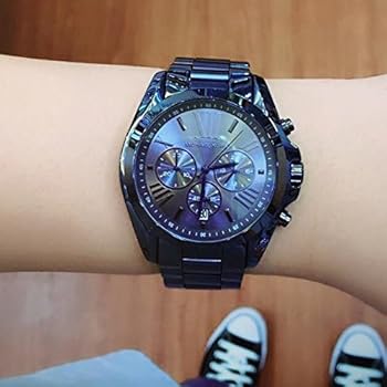 MICHAEL KORS ネイビー クロノグラフ腕時計 Amazon | Bradshaw Navy Blue Dial mk6248 オーバーサイズ