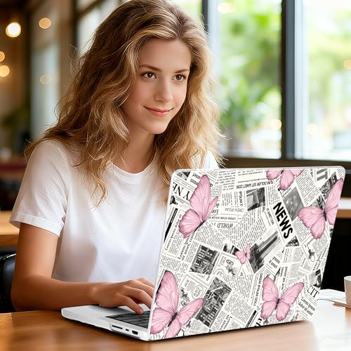 Yebiseven for MacBook Pro 14 inch Case 2026 2025-2021 Release M5 M4 M3 M2 M1 Pro/Max A3427 A3426 A3434 A3112 A3185 A3401 A2918 A2992 A2779 A2442,Case&Keyboard Skin&Trackpad Film&2 OTG, Newspaper by Yebiseven - Used condition - Image 2