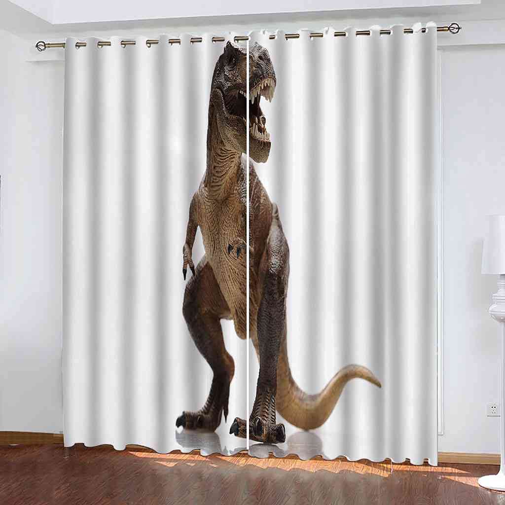Rideaux occultants enfant 3D dinosaure isolants 264x242 cm