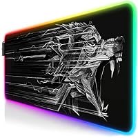 CSL-Computer – TITANWOLF - RGB Gaming Mauspad - LED Schreibtischunterlage -