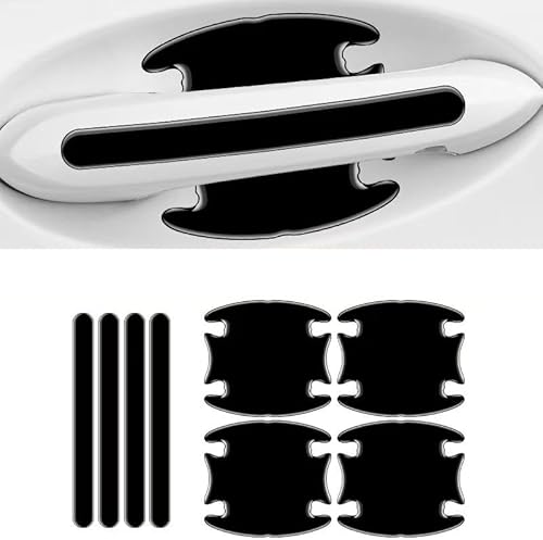 Door Entry Guard - Aovtysa 8 Pcs Car Door Handle Cup Protector for Ford Expedition MAX 2018-2023 2024, Paint Protection Film Door Handle Scratch-Resistant Protective Guard Auto Parts,Black