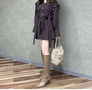 Amazon | [ダイアナ] ロングブーツ 日本製 ダークベージュ 25.0cm