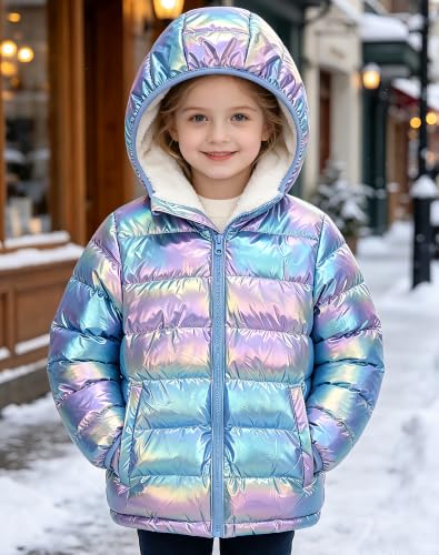 Image of Lovekider 4-12 Years Girls Hooded Puffer Jacket Warmth Padded Winter Coat