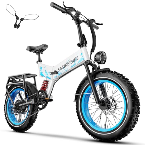 Image of vefreedom 1500W Folding Electric Bike for Adults, 52V 20AH Large Removable Battery E Bike,70 Miles Max Range, 20 inch x4.0 Fat Tire Ebike, Dual Suspension Commute Electric Mountain Bicycle
