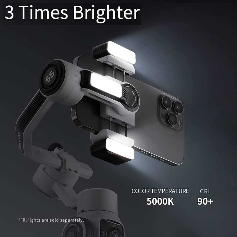 Zhiyun Smooth 5S Combo w/Magnetic Fill Light,Carrying Bag &Tripod