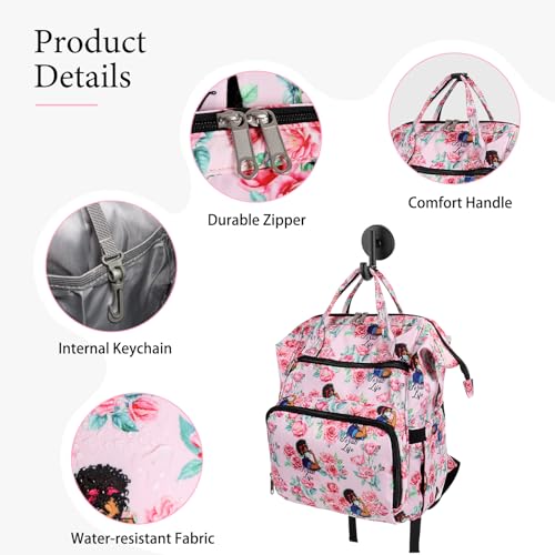 Image of Gatycallaty Nurse Backpack for Work, Water-Resistant Medicine Bookbag with 15.6 inch Laptop Compartment, Nursing Travel Bag with Zip-Top Closure (Pink)