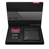 The Elite Slim Money Clip and Wallet. Classy Carbon Fiber Mens wallet. Perfect High End Gift for Men. Best Father's Day Gift.