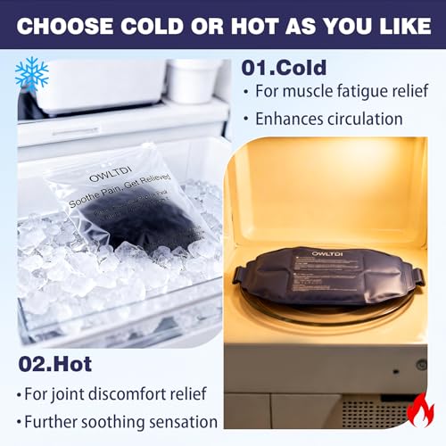 Image of Ice Packs Soft Flexible Gel Pack for Injuries Reusable Cold Hot Therapy for Shoulder Knee Back Elbow Leg Hip Arm for Muscle Relief & Recovery 17.5'' x 9.5'' Navy Blue
