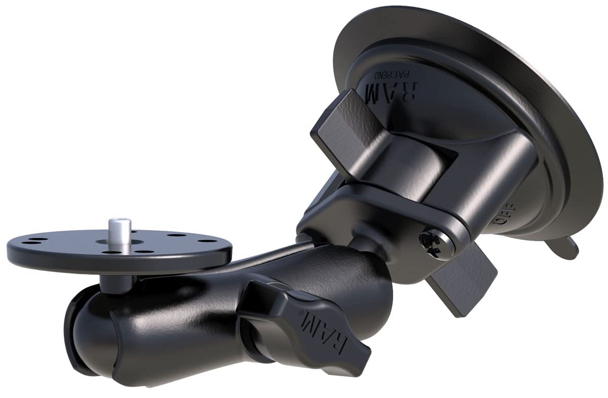 RAM Mounting Systems RAM-B-166-202AU Ram Mount Twist Lock Universal Suction Cup Mount with 1/4-Inch-20 Stud For Camera