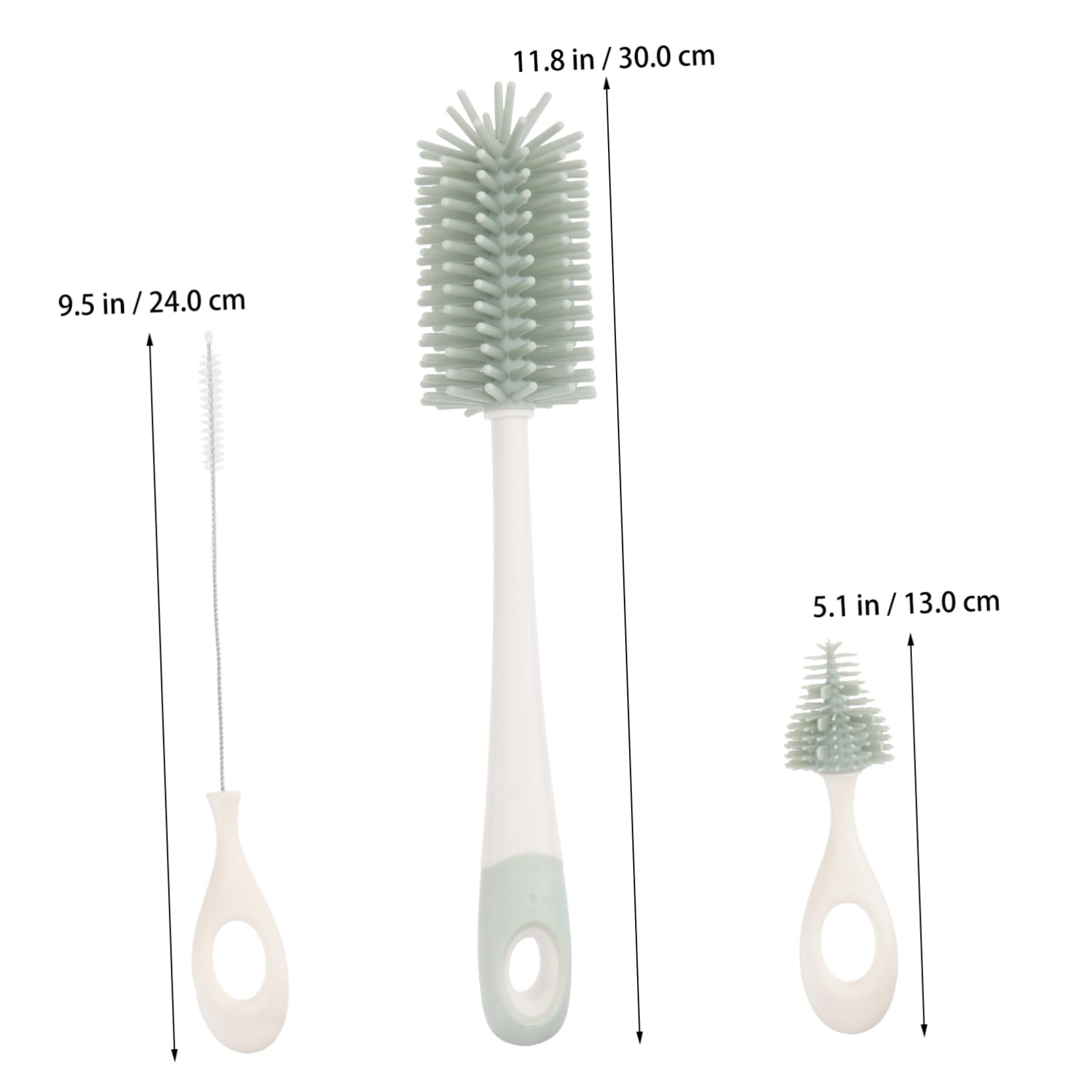 UPKOCH 2pezzi Spazzole Silicone Per La e Bottiglie Rotazione Bristle Per Rimuovere Macchie