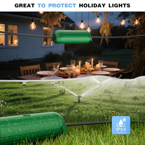 Image of [9 Pack] Flemoon Outdoor Extension Cord Safety Cover with Waterproof Seal