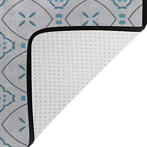 Tapis de sol lavable grand format à fleurs géométriques pour cuisine - 5