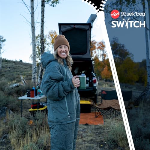Selk'bag SWYTCH Lite Wearable Sleeping Bag & Jacket | 2-en-1, ligero, ecológico, 40°F para camping y viajes miniatura 7