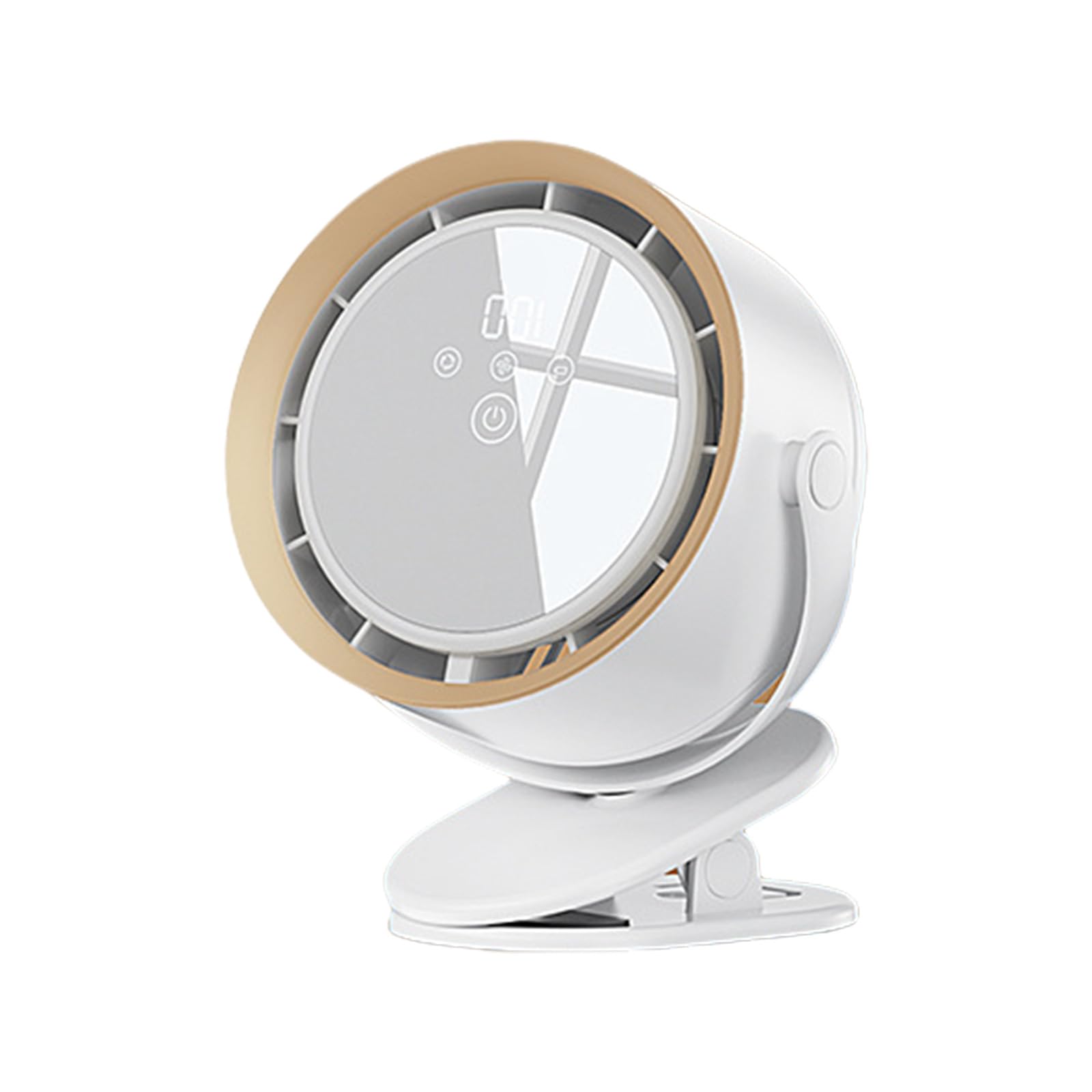 Jazuaiao 6inch Desk Small Bedroom Clip Fan with 5 Speed Rechargeable Air Cooling Device Texture Suitable for Bedroom Rechargeable Battery Desk Fan