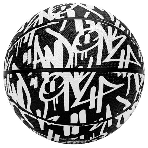 AND1 Fantom Graffiti Rubber Basketball: Official Regulation Size 7 (29.5 inches) Rubber Basketball - Deep Channel Construction Streetball Made for Indoor Outdoor