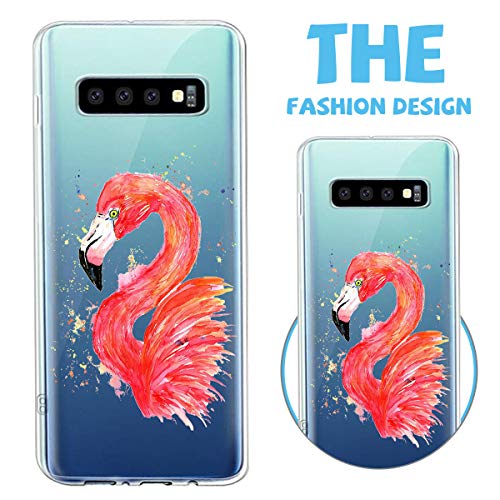 Oihxse Crystal Clear beschermhoes voor Samsung Galaxy J7 Duo 2018, zacht TPU-siliconen, bescherming [mooi aquareldesign… - Afbeelding 5