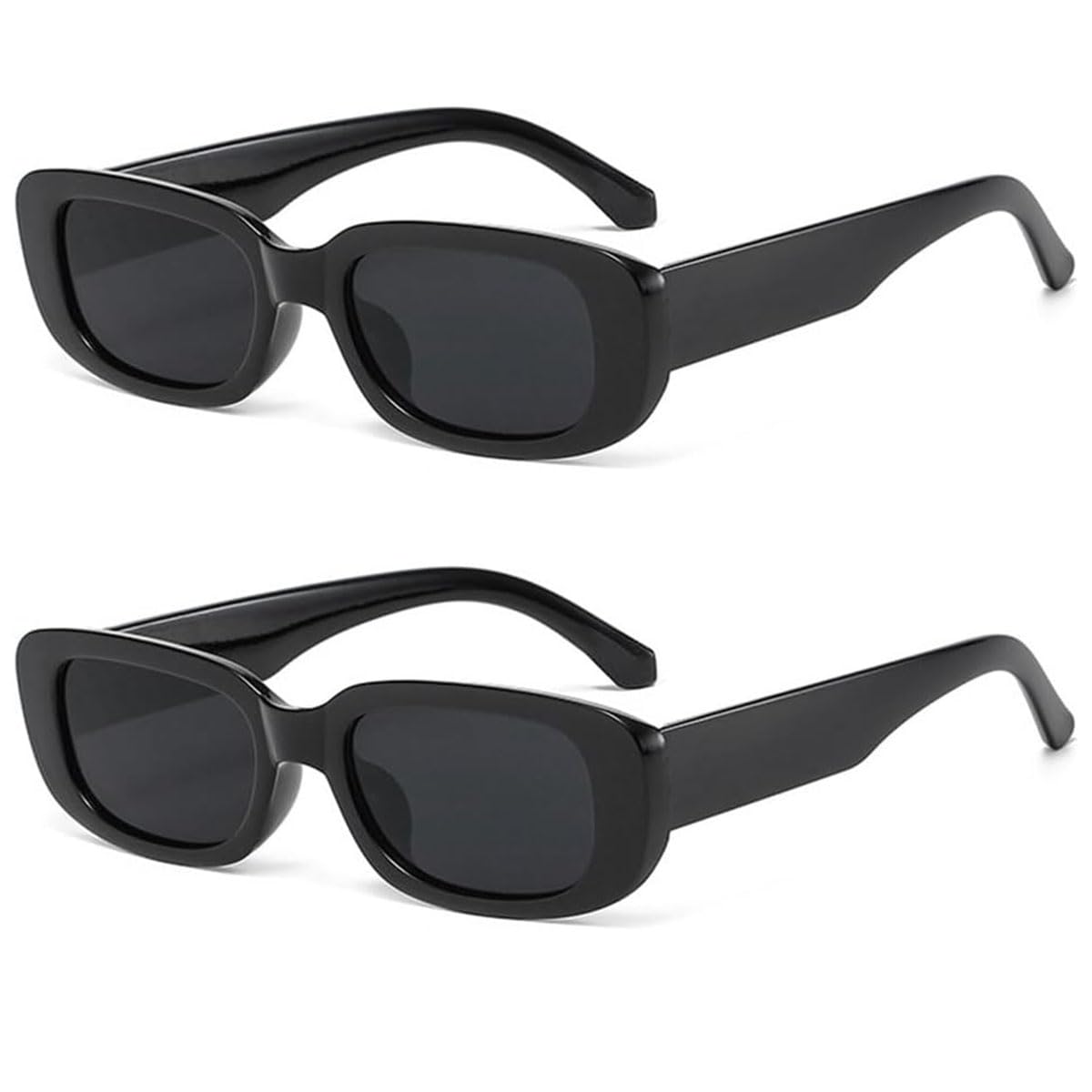 Rectangle Sunglasses for Women Men Small Narrow Square Frame UV400 Protection