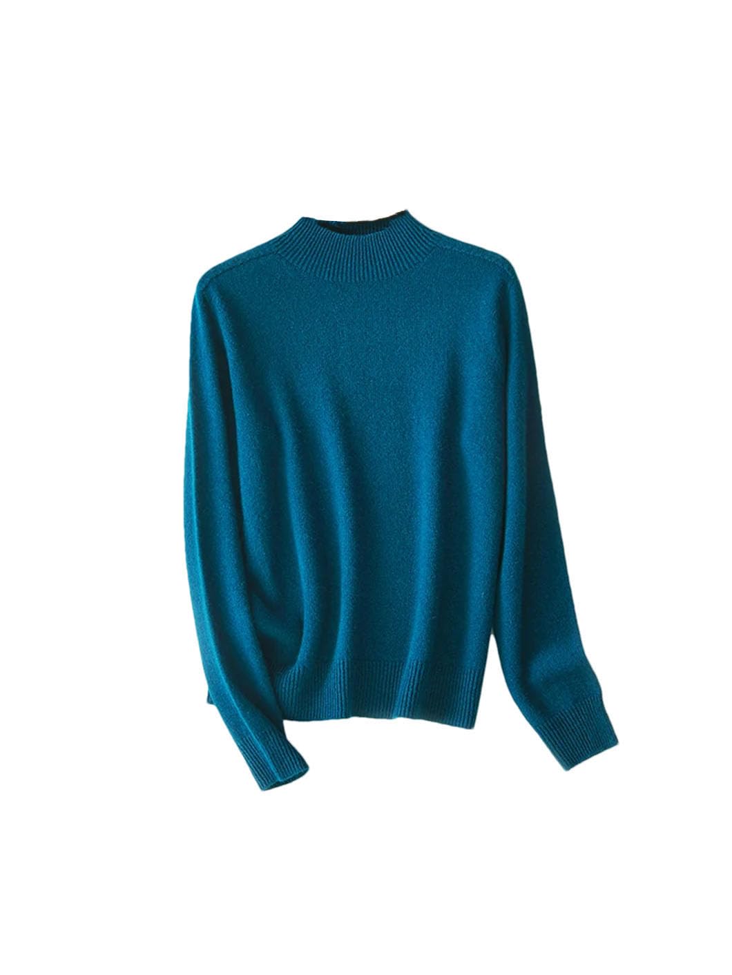 Maglione da donna in lana, a collo alto, caldo, a maniche lunghe