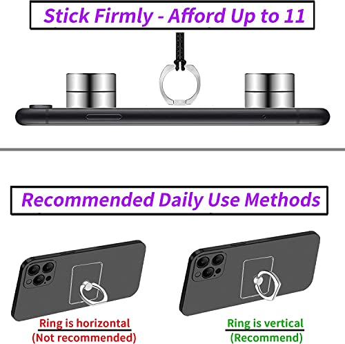 Image of KolorFish Transparent Phone Ring Stand Holder Mobile Phone Ring Holder Finger Grip 360 Degree Rotation (Transparent Square)