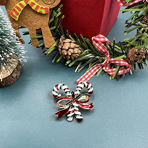 XGALBLA Christmas Brooch Pins, Rhinestone Crystal Enamel Christmas Jewelry Gift for Women Girls3