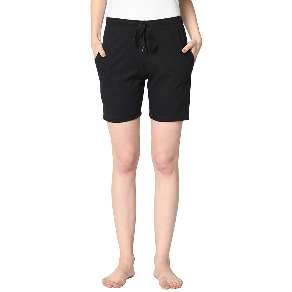 mack jonney Women's Regular Fit Cotton Short for Gym and Home Wear-D11__Anthra__01-picture-10