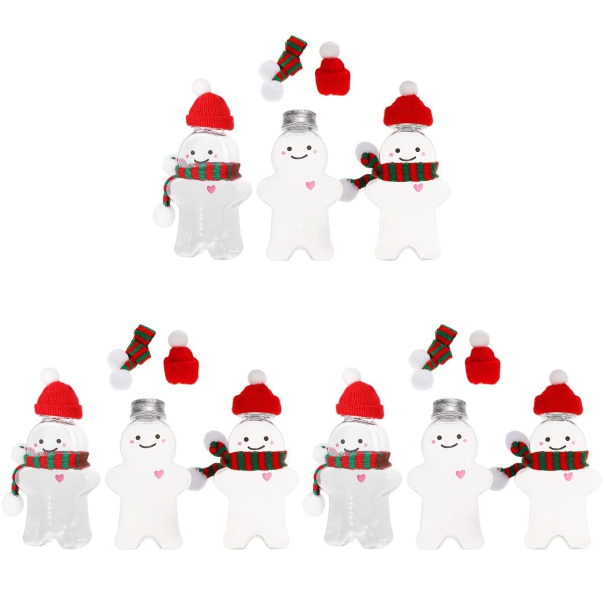 Gadpiparty 9 set di bottiglie per bevande natalizie mini bottiglia d'acqua portatile mini bottiglia d'acqua ricaricabile bottiglie d'acqua contenitori per caramelle bottiglie di Natale bottiglia per