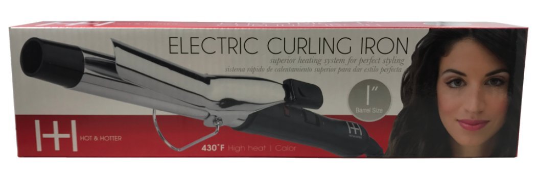 Hot Hotter 1 inch Electrical Silver Curling Iron 5820