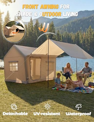 Carpa inflable XL para camping, para 6 personas miniatura 4