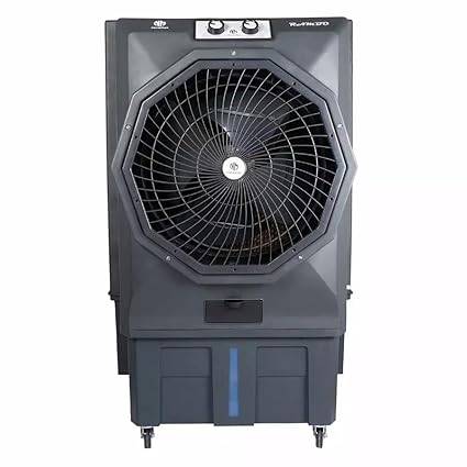 Portable Evaporative Air Cooler with 120L Tank, 3 Speed Settings, Auto Refill Function, Grey