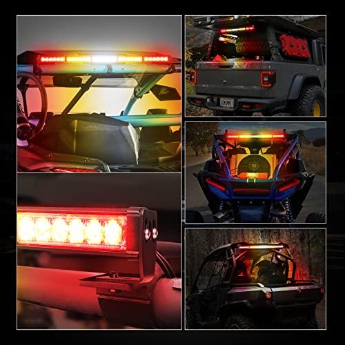 Image of 30 inch LED Chase Light Bar UTV Rear Chasing Light w /Turn Signal Brake Reverse Lights Offroad Roof Strobe Warning Light for UTV SXS Can-Am RZR Kawasaki Yamaha Honda Trucks