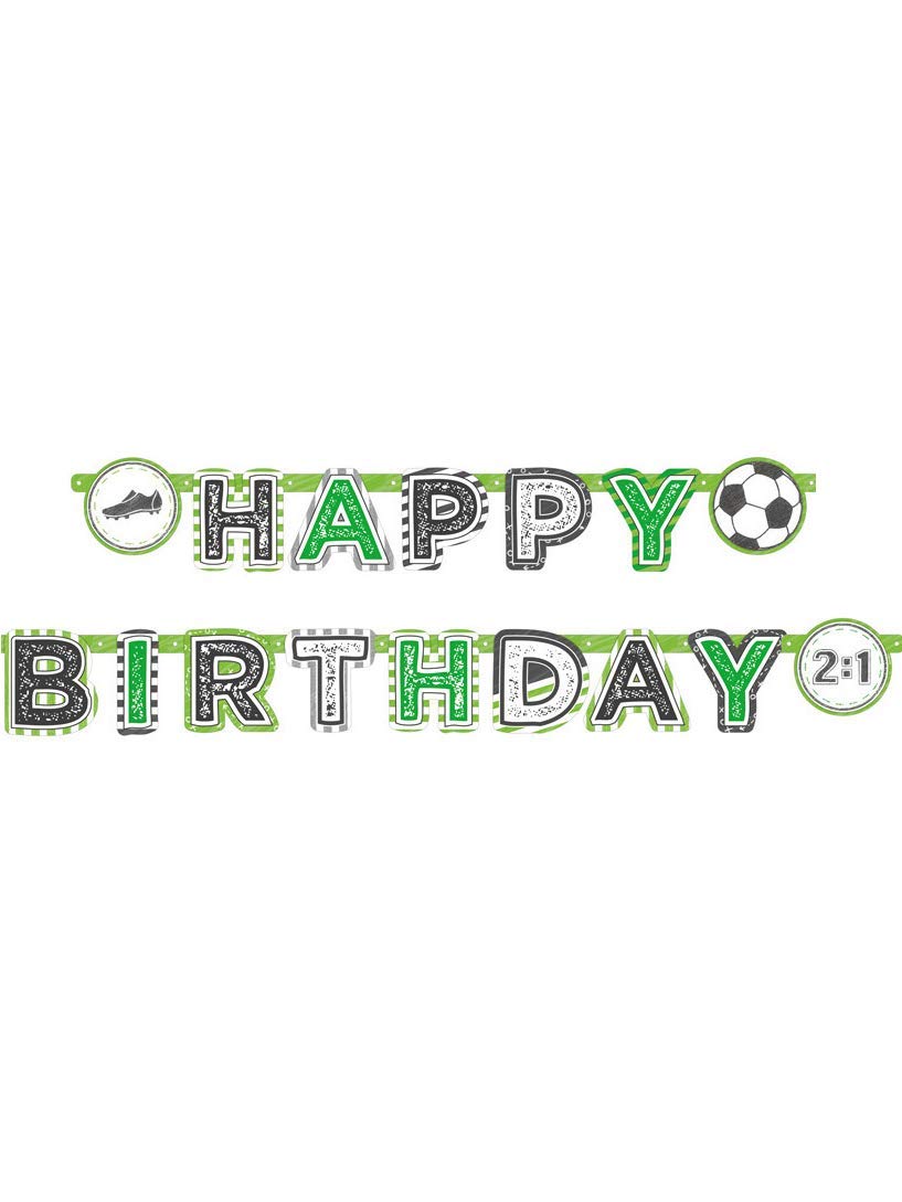 Football Party Birthday Banner Bunting Garland Happy Birthday Decoration 2 metre