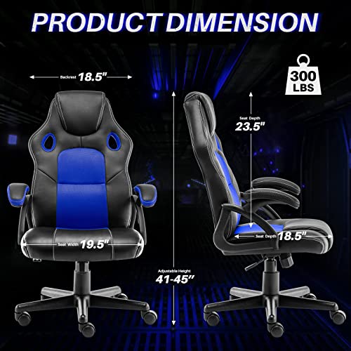 Sunon Gaming Chair,High Back Computer Chair with Headrest and Lumbar Support,Adjustable Height Faux Leather Ergonomic Office Chair with 360°-... - Image 7
